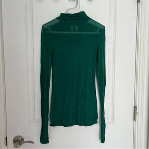 BCBGMAXAZRIA green see through turtleneck size  XS